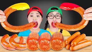 Kielbasa Sausage Challenge 킬바사 소시지 챌린지 DONA 도나 [upl. by Ithaman796]