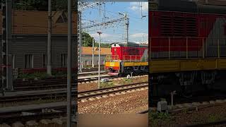 Shunting diesel locomotive ChME36229 russianrailways train railway [upl. by Aoh237]