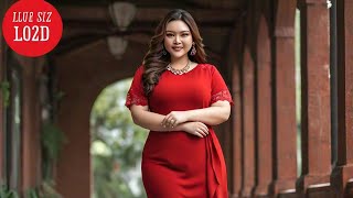 Stunning Red Latest Outfit for Plus Size Model [upl. by Manda416]