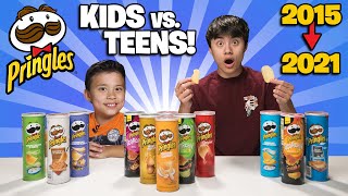 PRINGLES CHALLENGE KIDS vs TEENS Recreating Our Favorite Challenges 6 Years Later [upl. by Alekin]