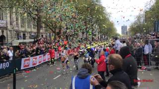 Politiebegeleiding laatste loper Marathon Rotterdam 2014 [upl. by Droc]