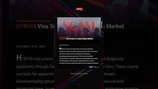 H1BH4 Visa Scams in Indian Black Market [upl. by Prowel90]