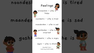 How to speak Ojibwe Feelings ojibwe languagelearning fyp learnlanguages [upl. by Higinbotham]