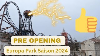 Europa Park Pre Opening Saison 2024 Was gibts neues von Voltron Alpenexpress und co [upl. by Laitselec826]