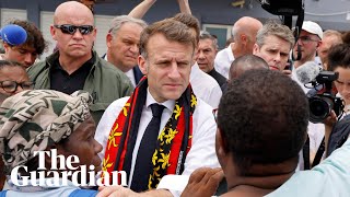 Mayotte resident confronts Macron over Cyclone Chido response [upl. by Sihun725]