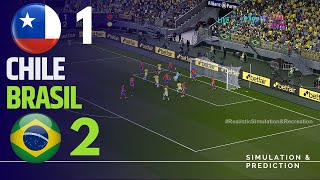 CHILE 12 BRASIL  Resumen • Eliminatorias Sudamericanas 2024 SimulaciónRecreación [upl. by Kimberli]