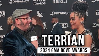 Terrian  2024 GMA Dove Awards red carpet [upl. by Amadeus268]