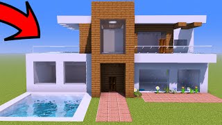 Minecraft  Mansão Moderna Fácil de Fazer  Tutorial [upl. by Asirrom690]