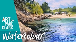 How to Paint a Seascape in Watercolour  on a Holiday in Ibiza [upl. by Adnahsat200]