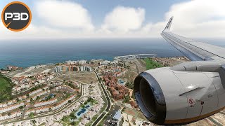 P3D V5 Flying the PMDG 737  Edinburgh  Tenerife [upl. by Annairam]