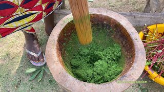 LETS COOK CASSAVA LEAF  LIBERIAN FOOD  INCLUDES EATING😋  LIBERIA 2021  HelenasQueendom [upl. by Llertnek]