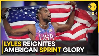 Paris Olympics 2024 Noah Lyles wins 100m final by five thousandths of a second  WION Sports [upl. by Medrek]