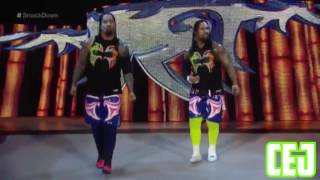 The Usos Entrance 2016  USO CRAZY  SMACK DOWN [upl. by Pulchia]