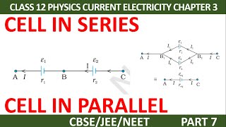 Cells in series and parallel class 12 derivation [upl. by Chemash]