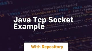 java tcp socket example [upl. by Alaham]