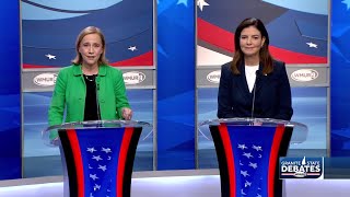 2024 NH debate involving candidates for governor Ayottes support for Trump Craig talks campaig [upl. by Aneerehs]