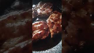 satisfying pork chops gravy sauce yummy shorts [upl. by Ozner]