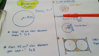 Dairenin alanı 7sınıf  2dönem 2yazılı matematik 7sınıf [upl. by Ravaj]