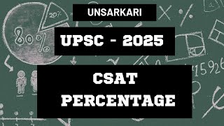 CSAT Series 2025  The concept of Percentage [upl. by Khano]