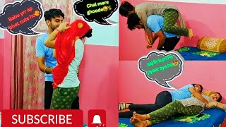 HuG🫂Prank On cute Wife😍 Gone super Romantik💕LOVe Marriage❤️viralvideofunnyvideofunnyprankprank [upl. by Maurie335]