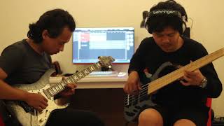 Muse  Hysteria Guitar amp Bass Cover [upl. by Iztim]