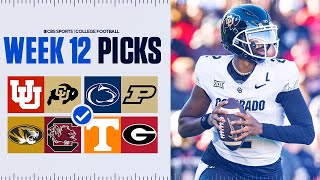 Picks for EVERY Top 25 game in College Football Full Week 12 Predictions [upl. by Rednael944]