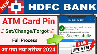 HDFC Bank ka atm pin kaise banaye phone se 2024How to set hdfc ATM card pin through mobile banking [upl. by Emmey]