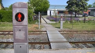 Spoorwegovergang Maribo DK  Railroad crossing  Jernbaneoverskæring [upl. by Margarida407]