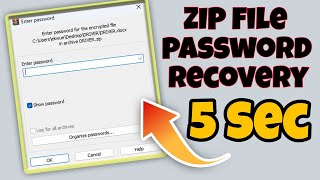 Forget zip file password  How to recover protected zip file password  rar file password recovery [upl. by Nathanial341]