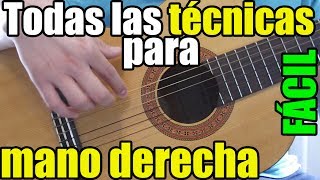 Clases de guitarra para principiantes 5 Como tocar con la mano derecha Fácil y básico [upl. by Akienahs528]