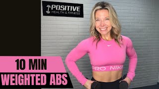 10 MIN WEIGHTED AB WORKOUT [upl. by Shoshanna]