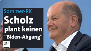 SommerPressekonferenz Scholz plant keinen quotBidenAbgangquot  BR24 [upl. by Dall]