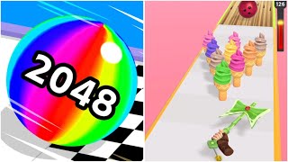 Ball Run 2048 vs Sword Melter Android iOS Gameplay Mobile Ep350 [upl. by Sauls]