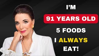 Joan Collins 91  I eat top 5 foods  Her Secrets to Youth [upl. by Obbard]