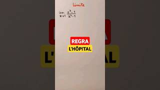 1 Forma de Resolver Limites Usando LHôpital economize tempo shorts matemática limites [upl. by Webb59]