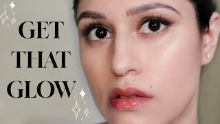 How to GLOWY BASE for MAKEUP Acne Friendly Detailed Makeup Tutorial [upl. by Oriana199]