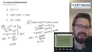 Matematik 2 TRE POTENSEKVATIONER OCH TRE EXPONENTIALEKVATIONER del 2 kommer senare [upl. by Eido]