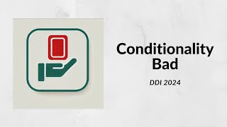 DDI 2024  Conditionality Bad  Stupek [upl. by Doralyn]