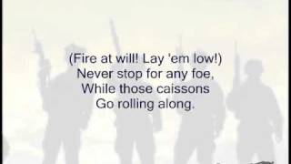 The Caisson Song Original US Army Song  Singalong with Lyrics [upl. by Lexy754]