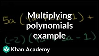 Multiplying polynomials example  Polynomial and rational functions  Algebra II  Khan Academy [upl. by Ahcas]