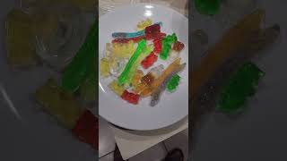 Viral frozen gummy candies eating food fyp eat eatingshow foodreview gummybear foodie [upl. by Base]