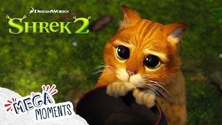 Meet Puss In Boots 😼 👢  Shrek 2  Extended Preview  Movie Moments  Mega Moments [upl. by Ahcsas]