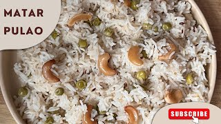 Matar Pulao Recipe  Pulao Recipe  Veg Pulao Recipe  Without OnionGarlic Pulao Recipe Peas Pulao [upl. by Karmen633]