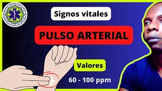 ✔ Signos vitales Pulso Arterial Frecuencia y valores normales alteraciones [upl. by Florri]