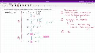 Oplossen van een exponentiële ongelijkheid voorbeeld en stappenplan [upl. by Novia459]