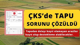 Ölen kişilere ait tarlaların artık ÇKS kaydı yaparak destekleme alabileceksiniz [upl. by Edualc348]