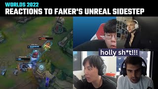 Compilation Casters amp Streamers reactions to Fakers unreal sidestep  Worlds 2022  T1 vs RNG [upl. by Ainaznat]