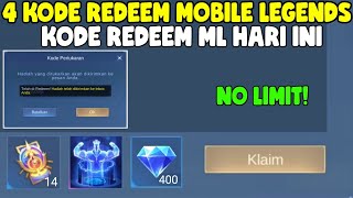 NO LIMIT 4 KODE REDEEM ML TERBARU KODE REDEEM MOBILE LEGENDS KODE REDEEM ML HARI INI NOVEMBER 2024 [upl. by Iny]