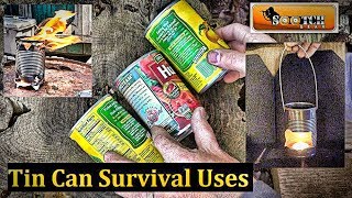 Tin Cans 12 Survival Hacks Uses [upl. by Prochora]