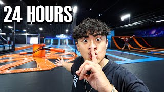 24 HOUR OVERNIGHT CHALLENGE in TRAMPOLINE PARK [upl. by Hess]